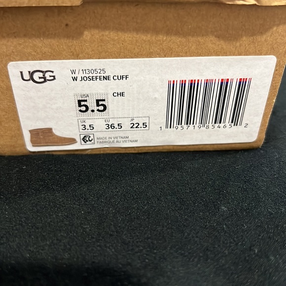 Ugg- josefene cuff boot/ chestnut color! Size 5 1/2 NEW! - Picture 2 of 8
